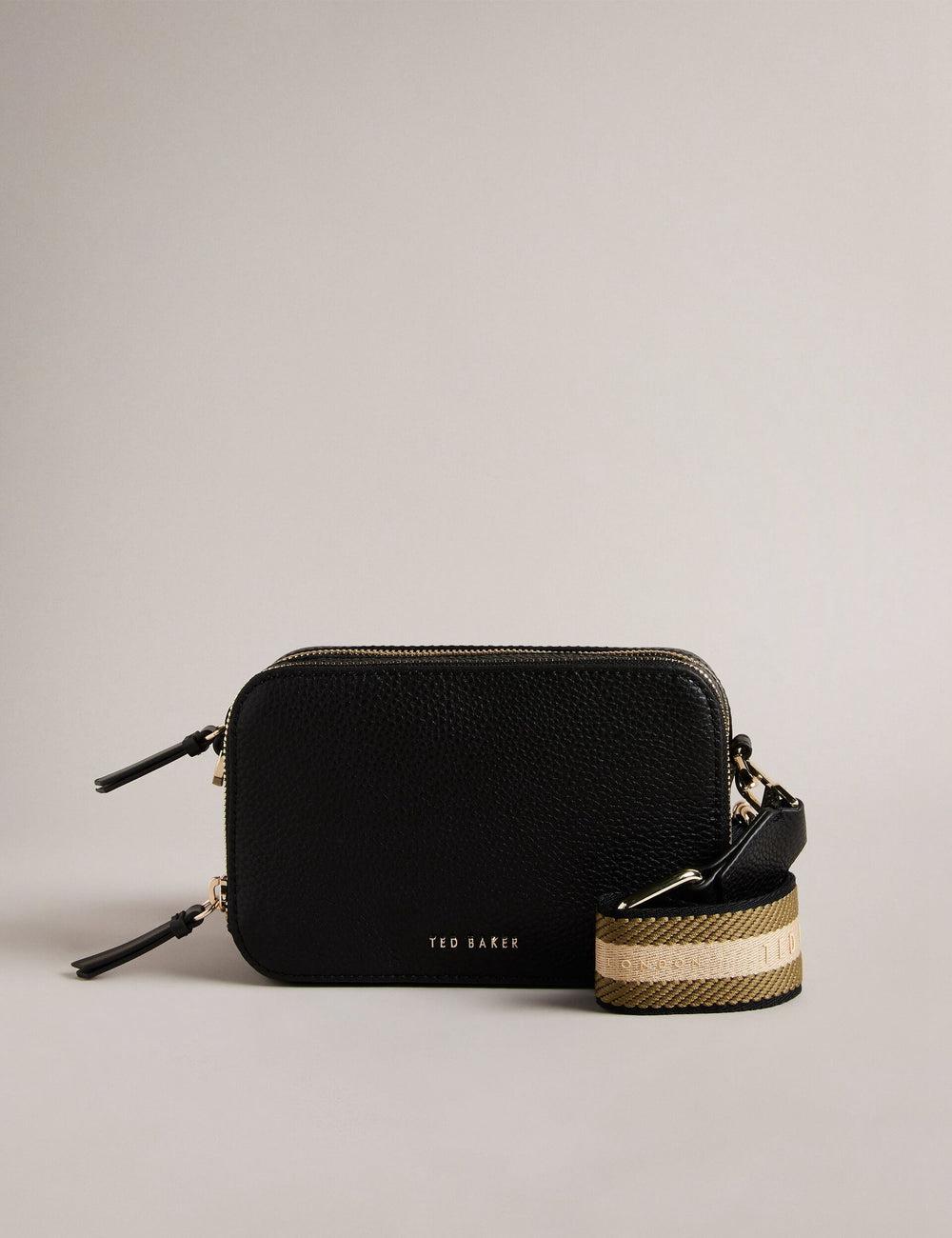 Black Ted Baker STUNNA - Mini Leather Crossbody Camera Women Camera Bag | Ireland  8016-ZKPYI