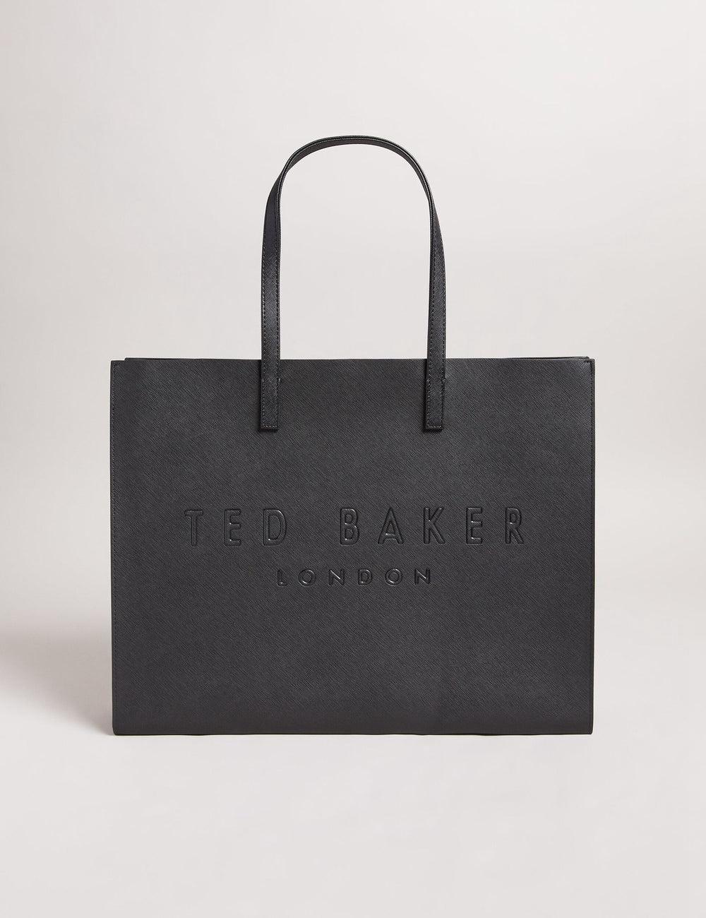 Black Ted Baker SUKICON - Textured Faux Leather Icon Women Tote Bags | Ireland  8610-UVPQL