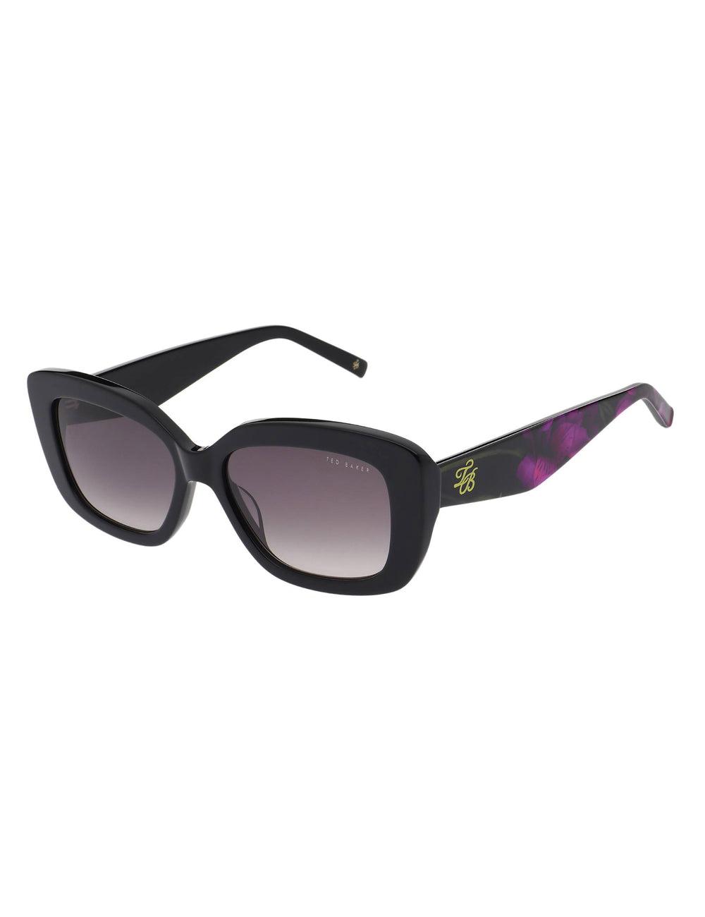 Black Ted Baker SUMMER - Print Detail Chunky Wrap Women Sunglasses | Ireland  6537-BKIJZ