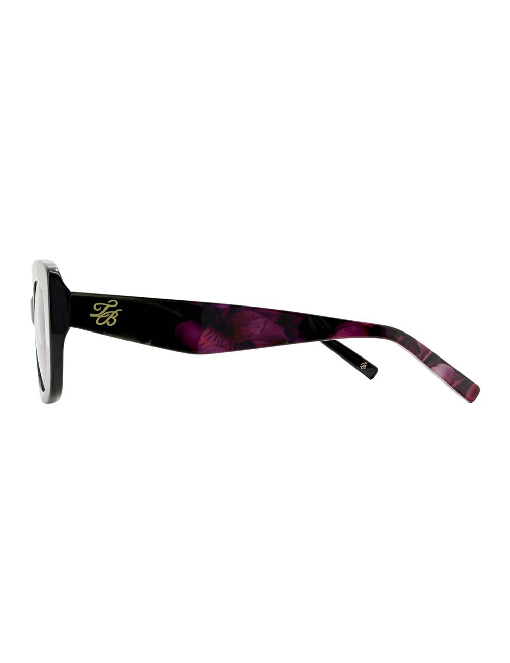 Black Ted Baker SUMMER - Print Detail Chunky Wrap Women Sunglasses | Ireland  6537-BKIJZ