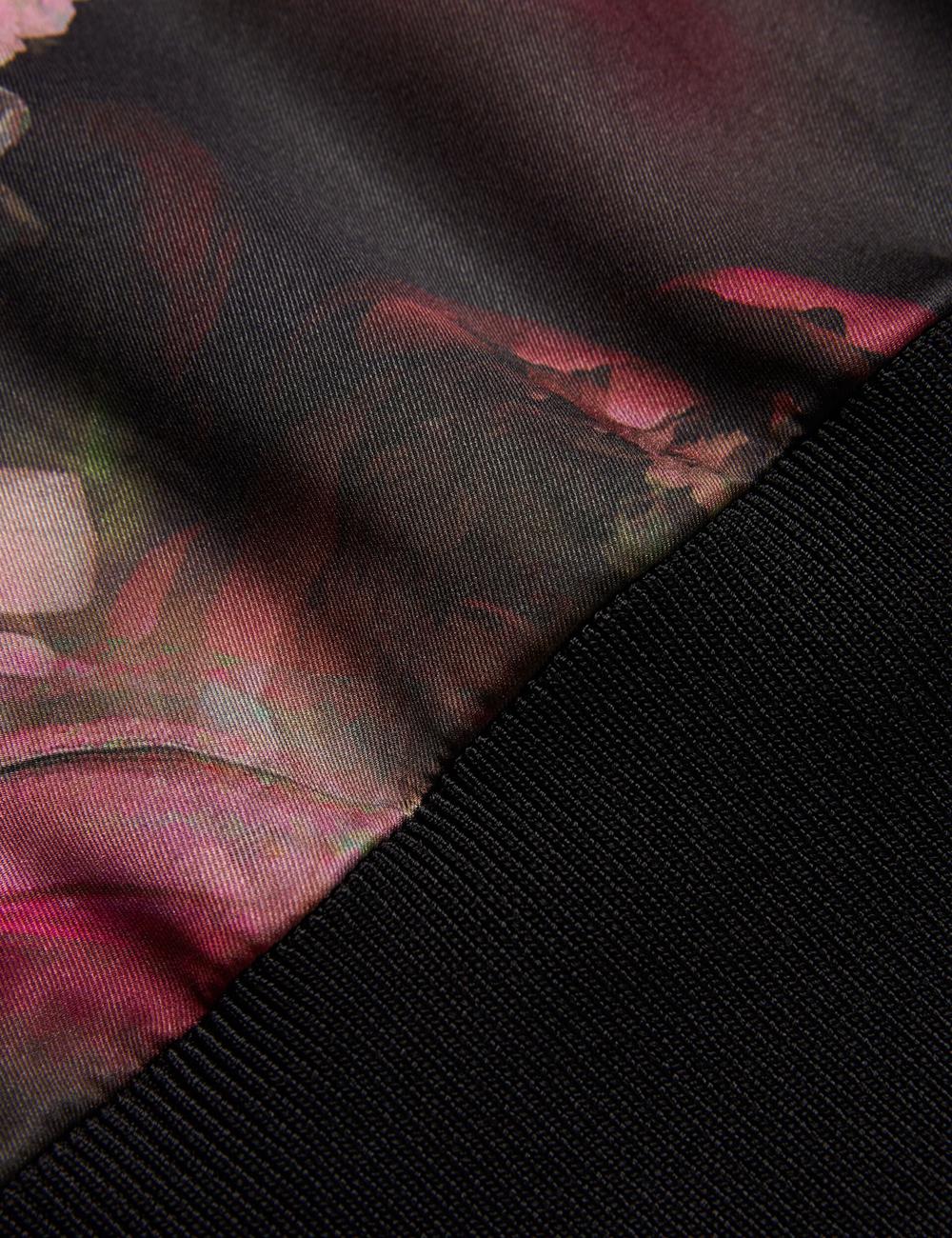 Black Ted Baker TABITHR - Printed Panel Long Sleeve Knit Women Tops | Ireland  4935-JQNDO