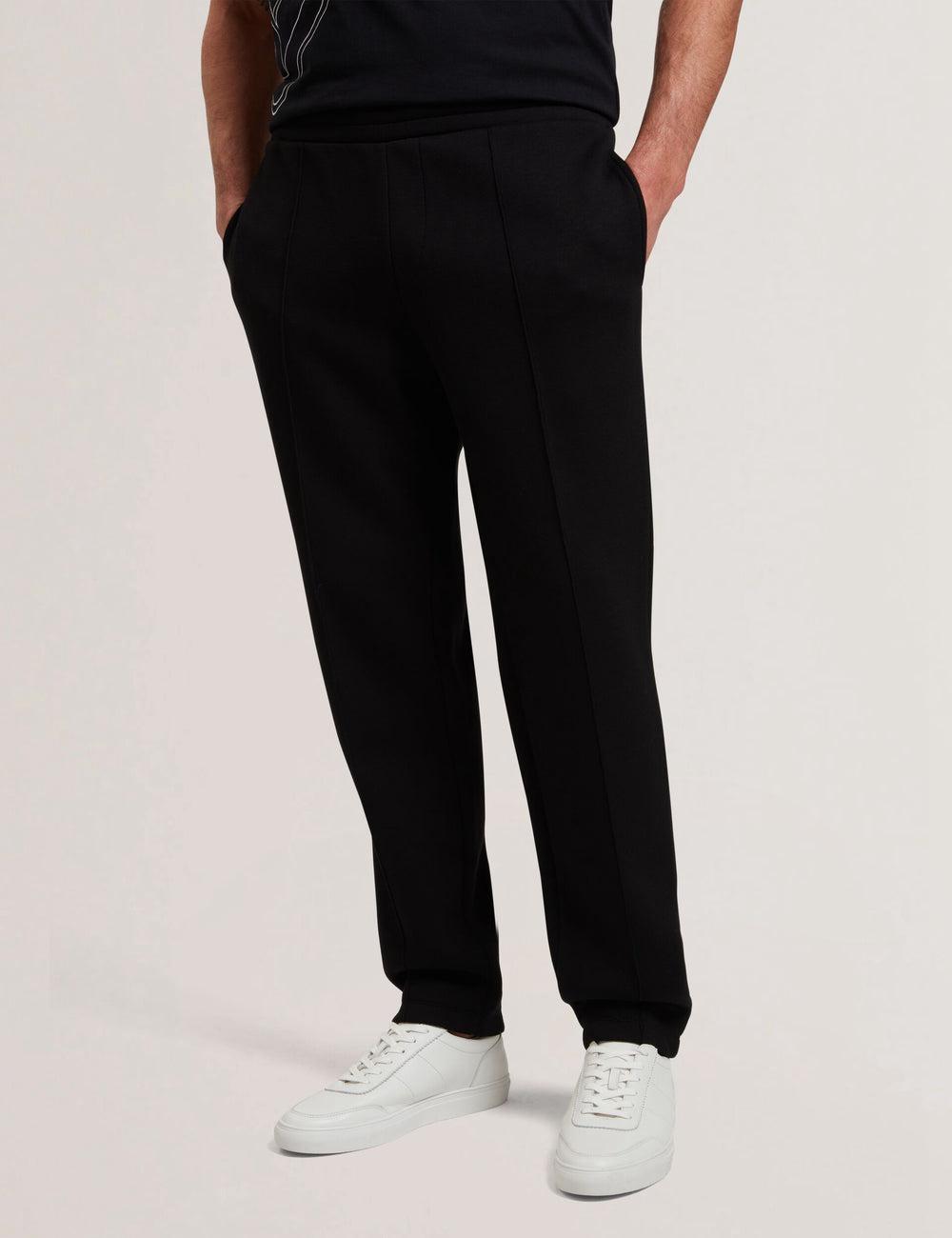 Black Ted Baker UAVER Slim Fit Neoprene Men Joggers | Ireland  8945-RKDOZ