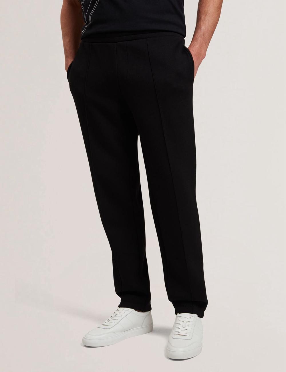 Black Ted Baker UAVER Slim Fit Neoprene Men Joggers | Ireland  8945-RKDOZ