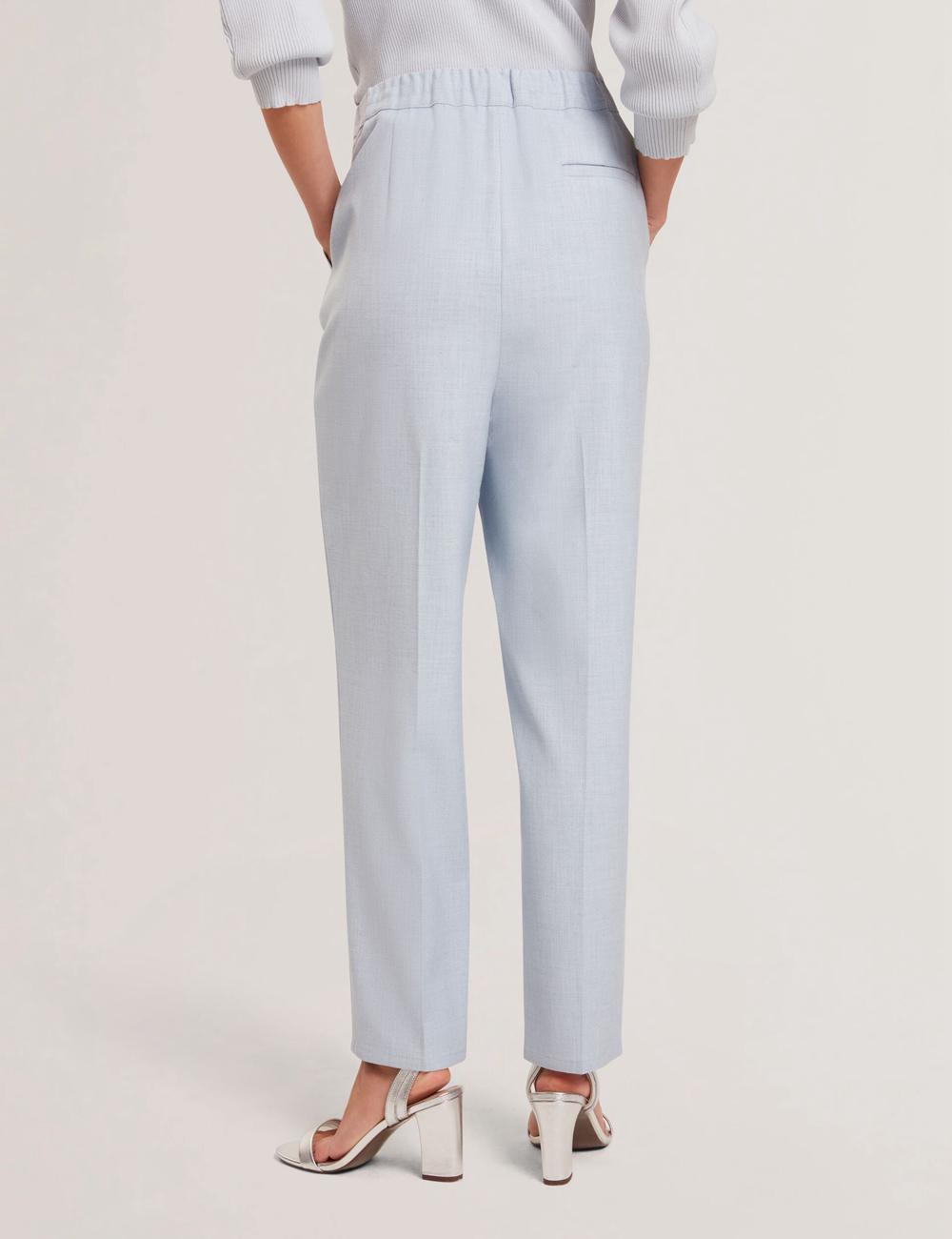 Blue Ted Baker BALLIA - Elasticated Waist Tailored Tapered Women Trousers | Ireland  6789-MYOJK