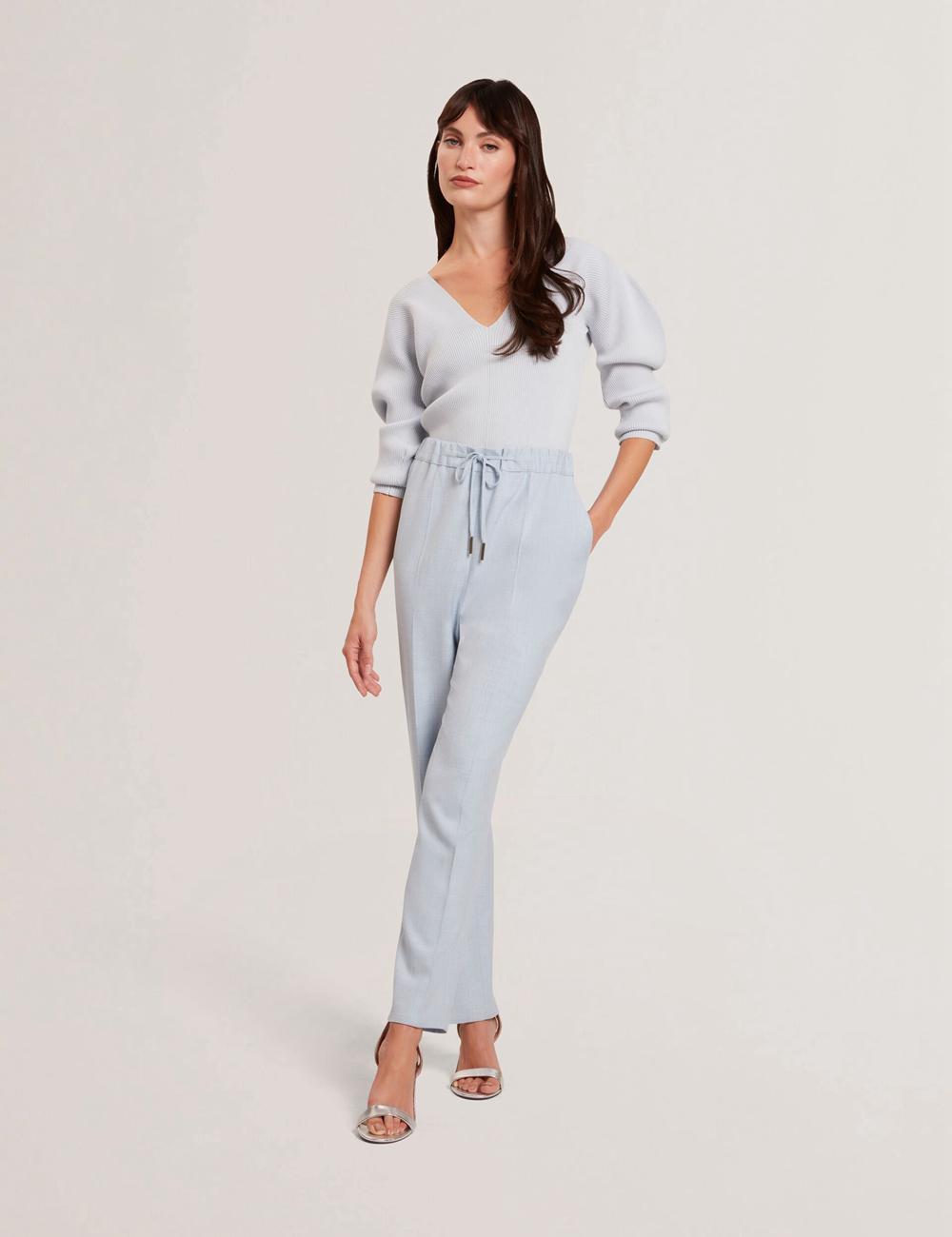Blue Ted Baker BALLIA - Elasticated Waist Tailored Tapered Women Trousers | Ireland  6789-MYOJK