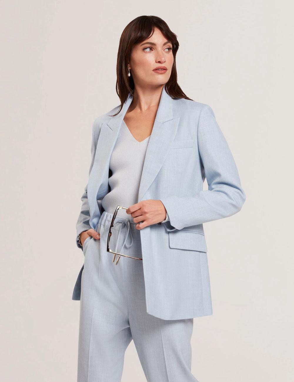 Blue Ted Baker CARNI - Relaxed Tailored Single Breasted Women Blazers | Ireland  5360-XDIHL
