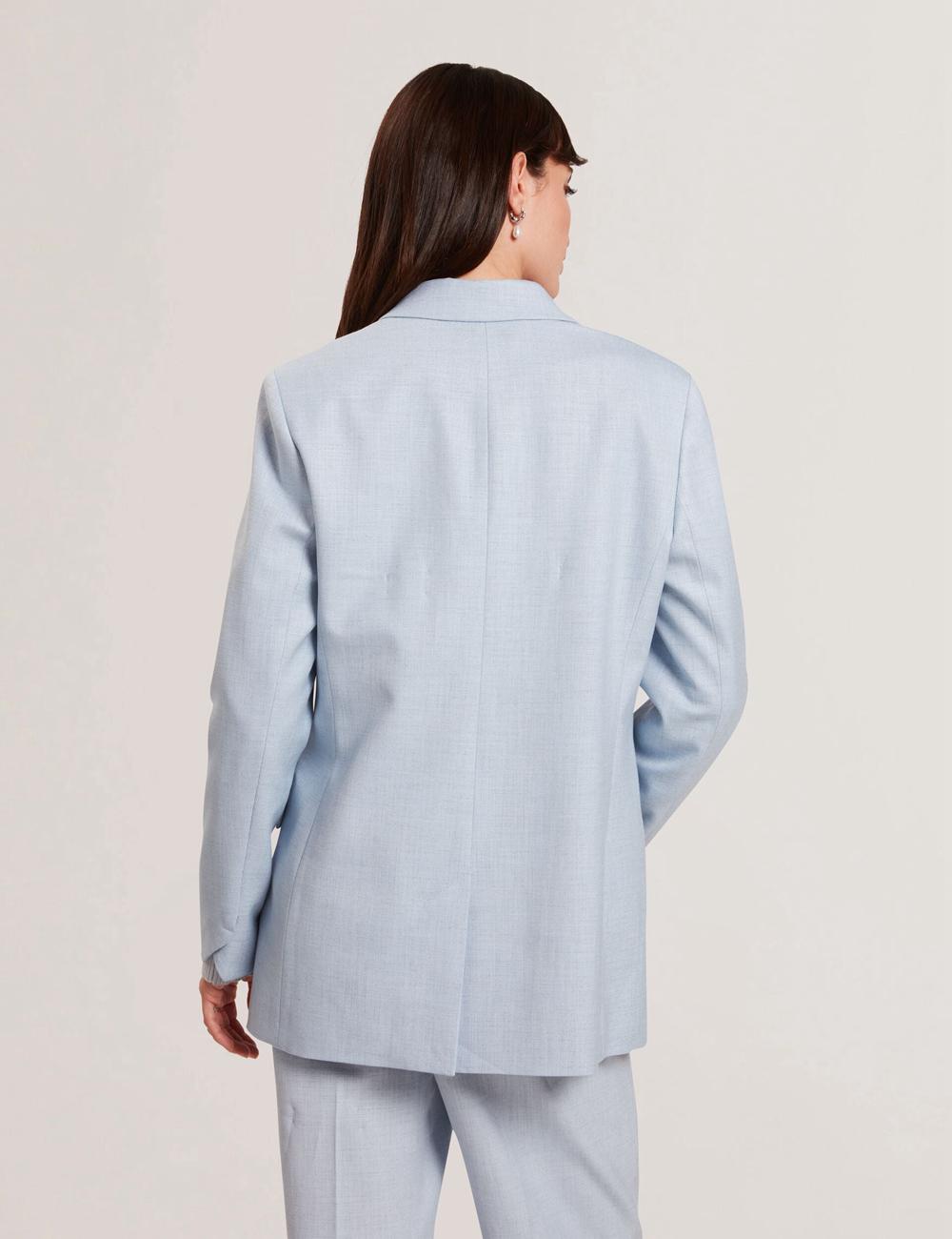 Blue Ted Baker CARNI - Relaxed Tailored Single Breasted Women Blazers | Ireland  5360-XDIHL