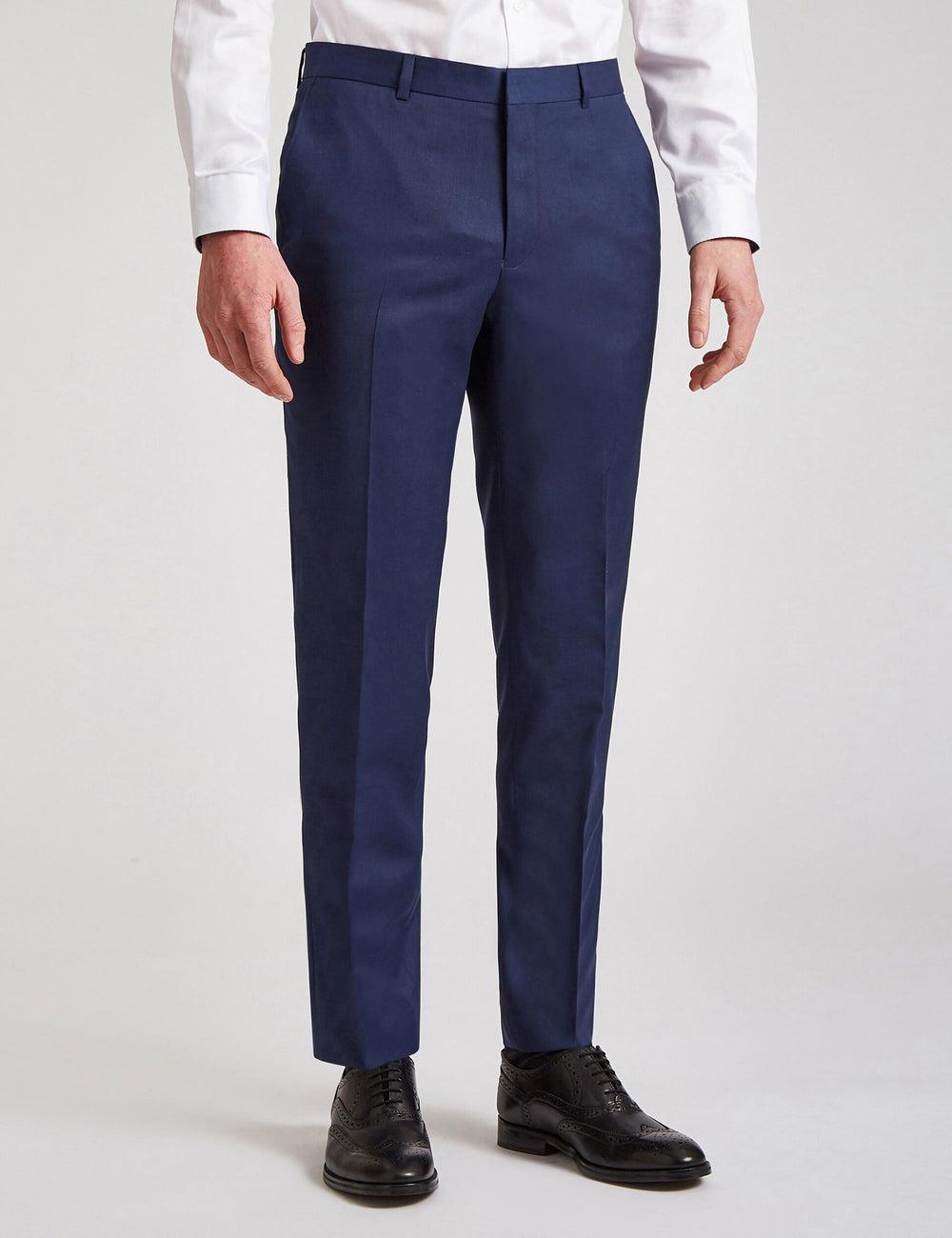 Blue Ted Baker FINLAYTS - Twill Wool Slim Fit Suit Men Trousers | Ireland  3014-HDPAX