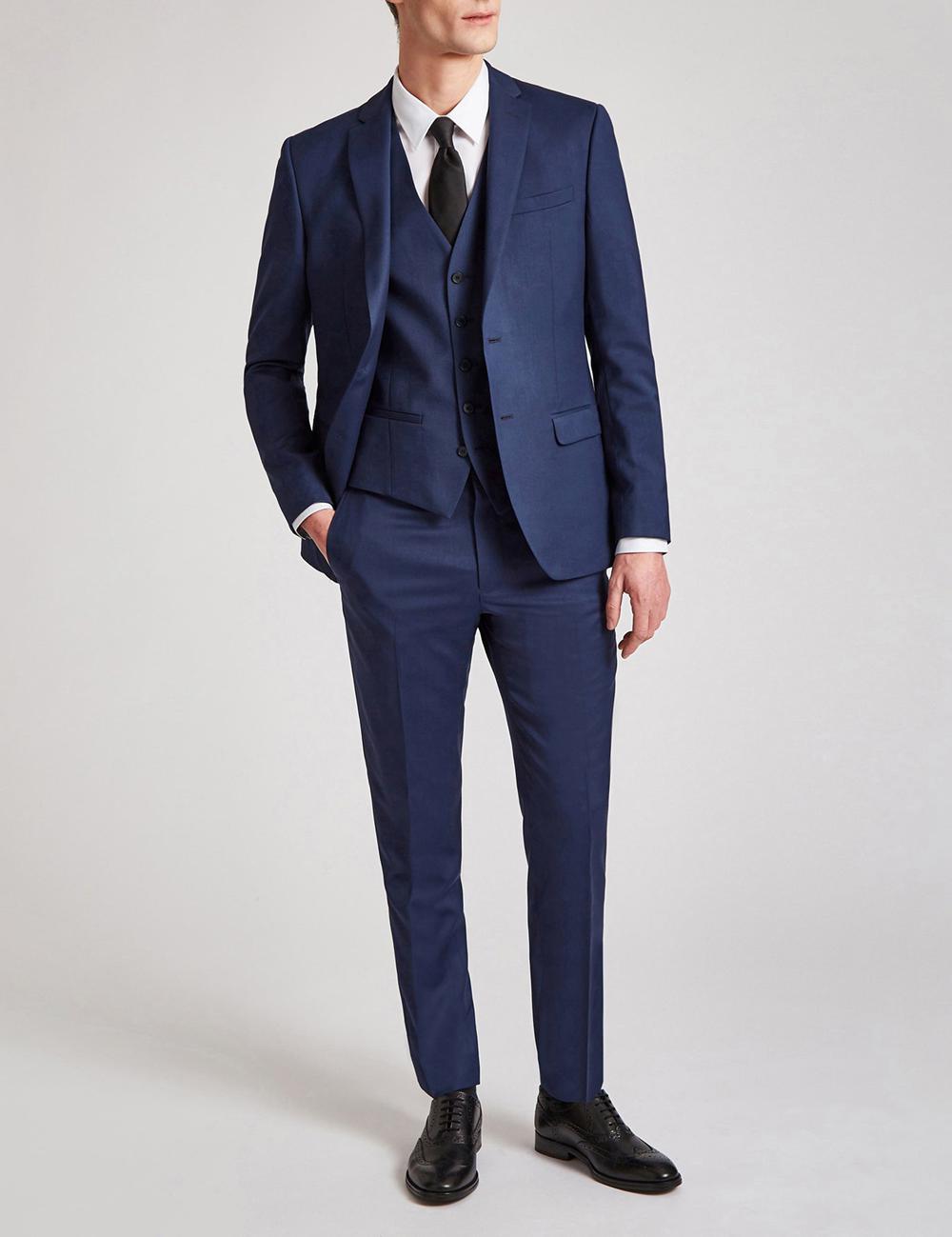 Blue Ted Baker FINLAYTS - Twill Wool Slim Fit Suit Men Trousers | Ireland  3014-HDPAX