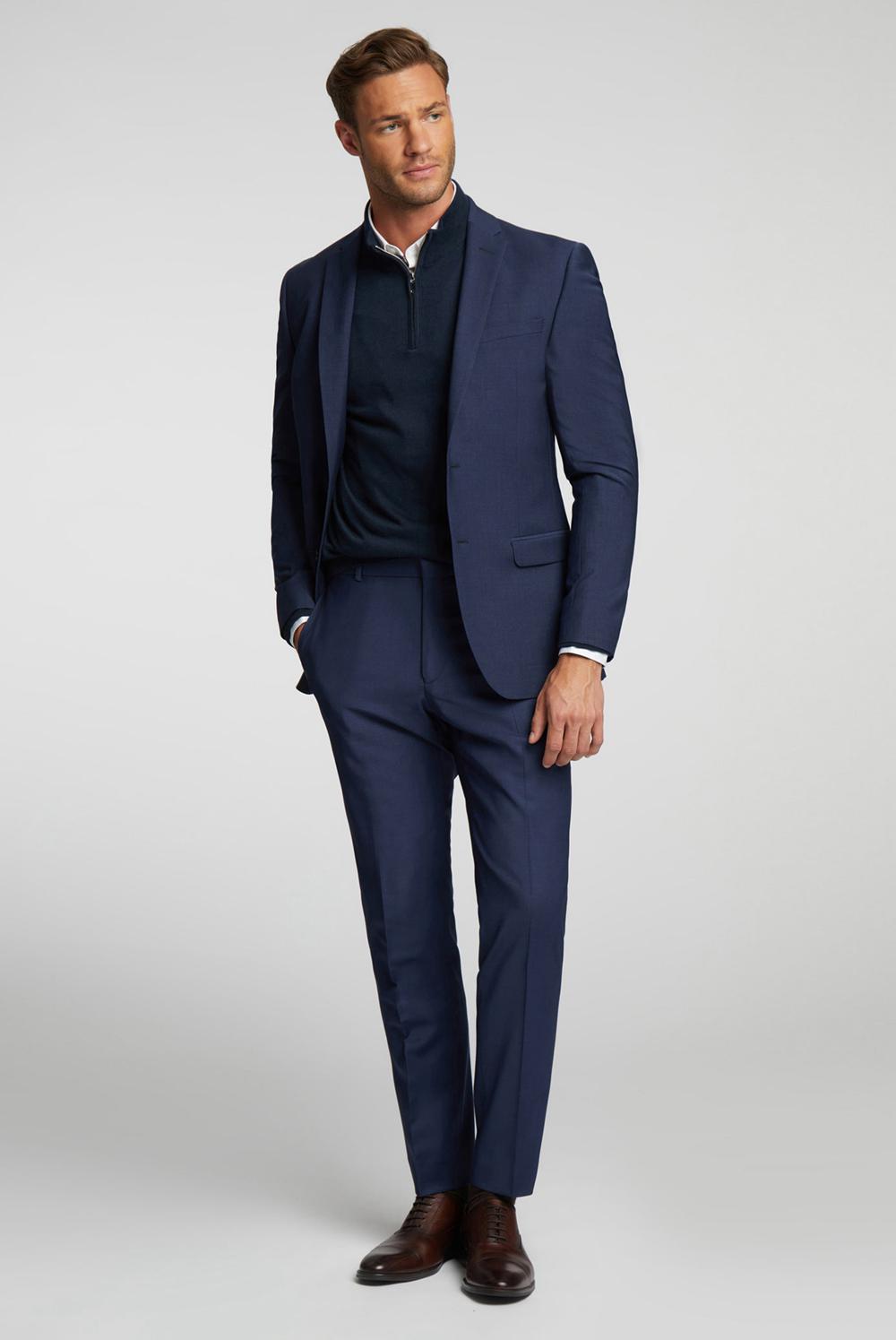 Blue Ted Baker PANAMA - Wool Blend Slim Fit Suit Men Jackets | Ireland  6248-KEUIQ