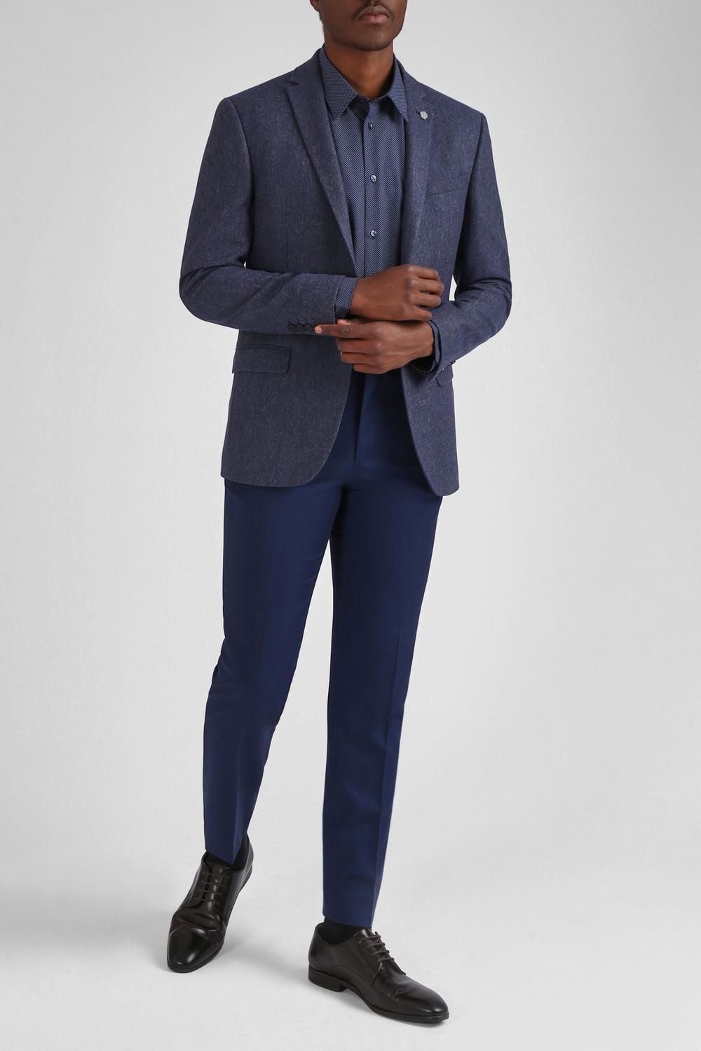 Blue Ted Baker TIANJS - Textured Wool Blend Tailored Men Blazers | Ireland  9265-BUJLZ