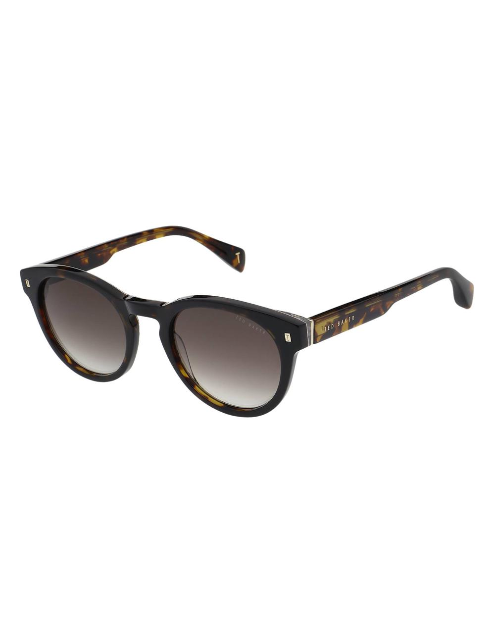 Brown Ted Baker DAX - Round Chunky Temple Men Sunglasses | Ireland  5128-WTUOM