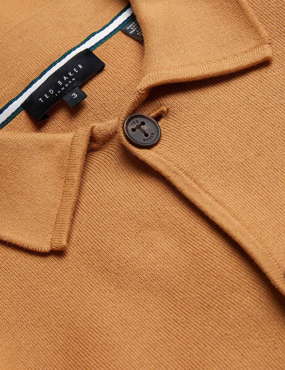 Brown Ted Baker FREDER - Knitted Cotton Blend Men Overshirts | Ireland  8315-UWCPJ