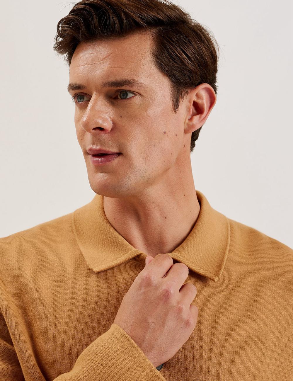 Brown Ted Baker FREDER - Knitted Cotton Blend Men Overshirts | Ireland  8315-UWCPJ