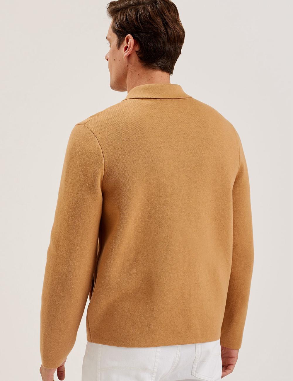 Brown Ted Baker FREDER - Knitted Cotton Blend Men Overshirts | Ireland  8315-UWCPJ