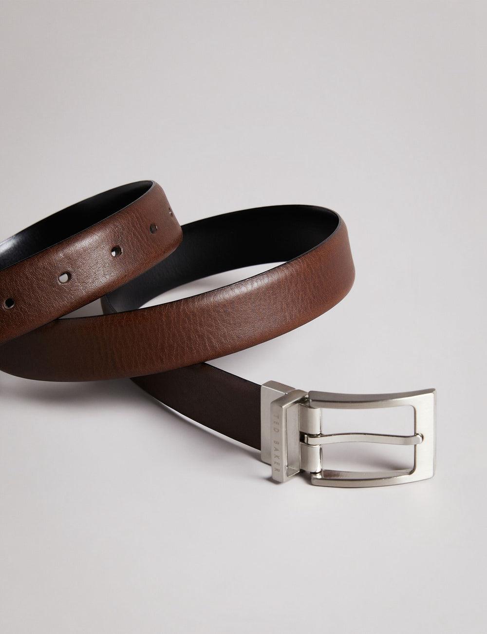 Brown Ted Baker KARMER - Reversible Smooth Leather Men Belts | Ireland  8740-NMSKD