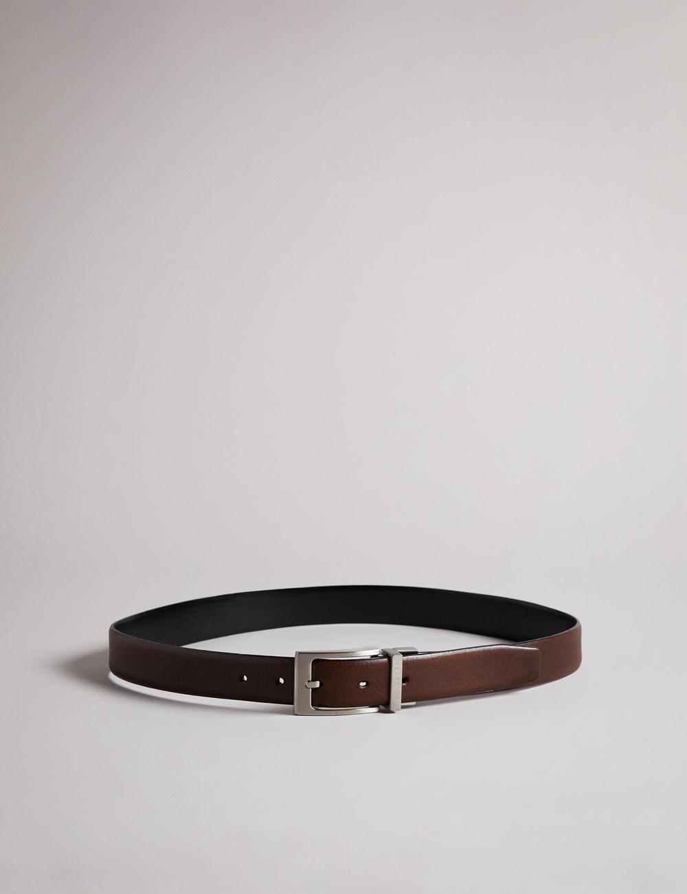 Brown Ted Baker KARMER - Reversible Smooth Leather Men Belts | Ireland  8740-NMSKD