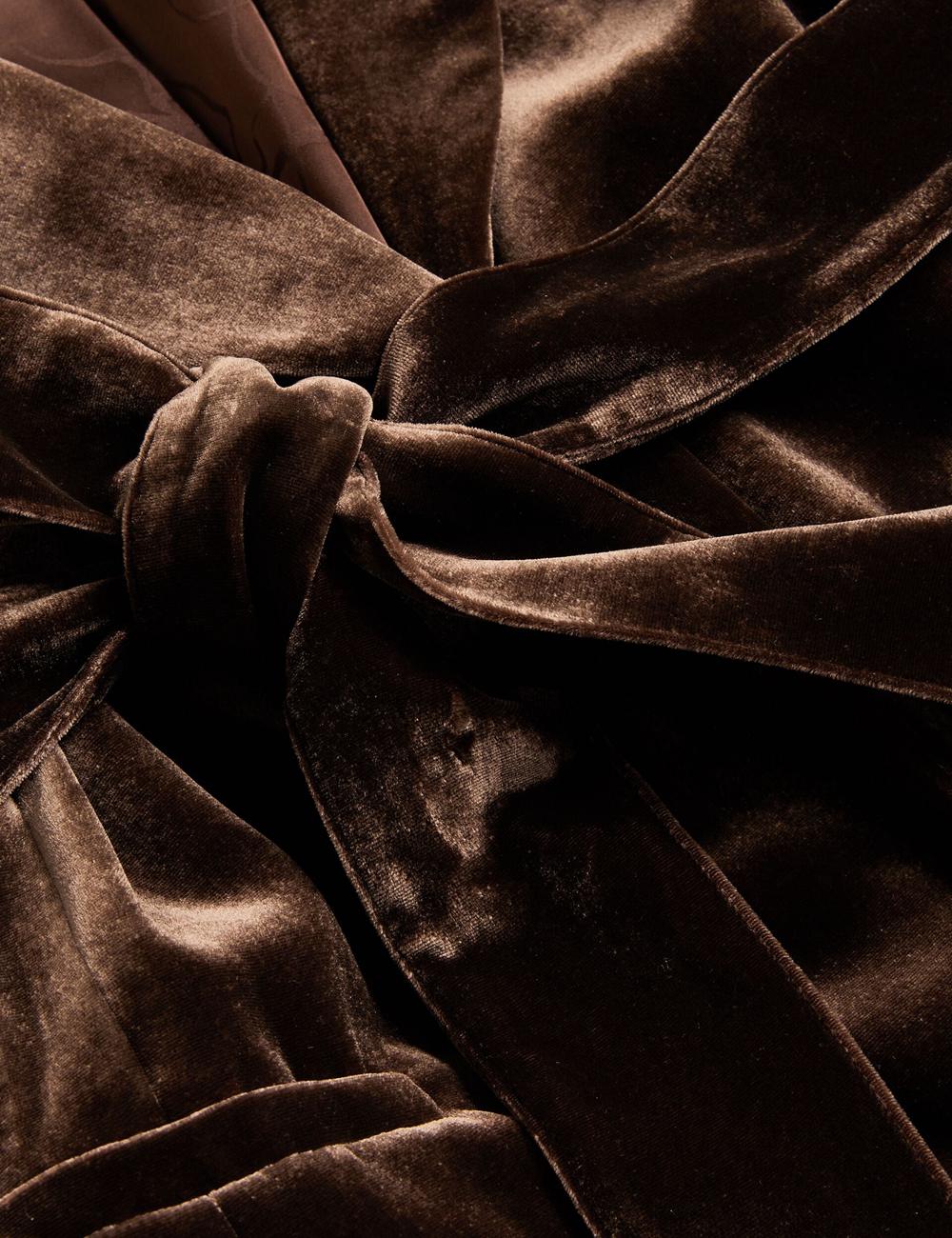 Brown Ted Baker MOMIJI - Velvet Waist Single Breasted Women Blazers | Ireland  9247-TAIVC