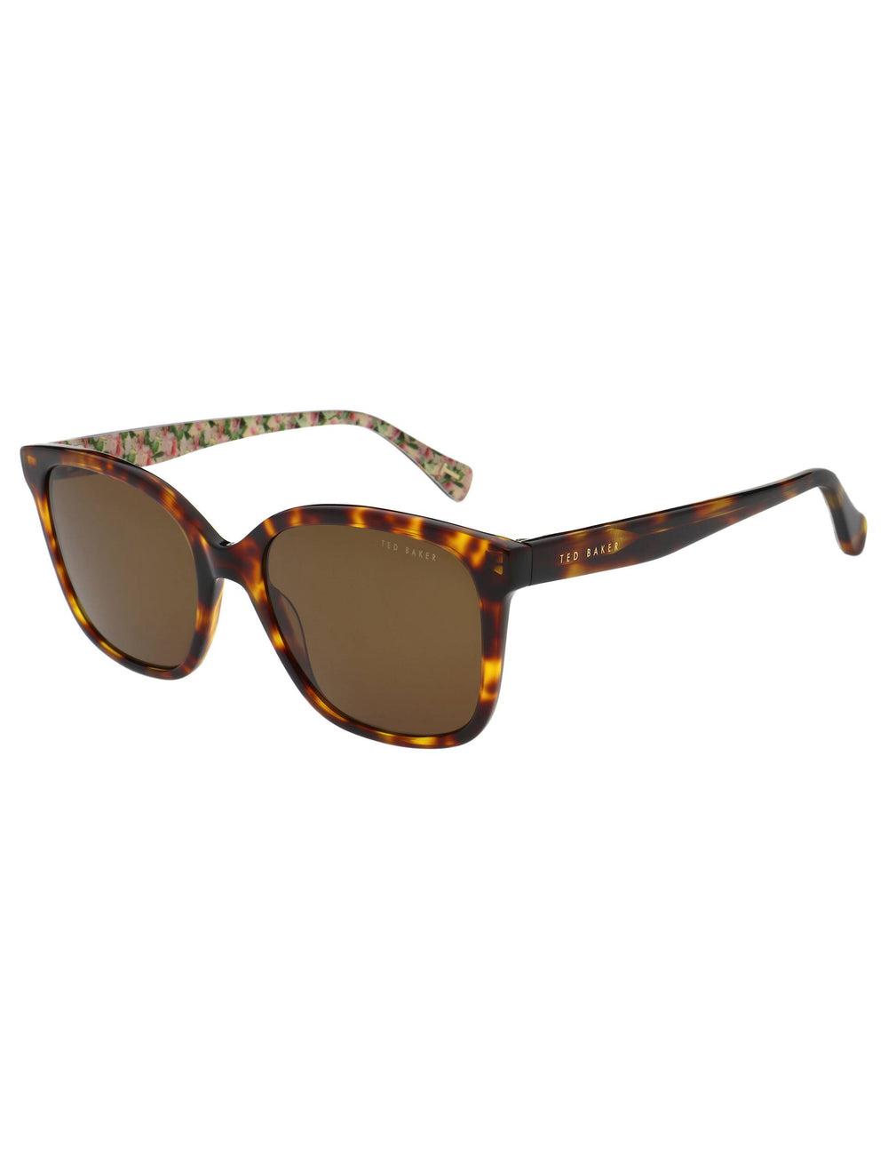 Brown Ted Baker SHANEY - Classic Square Print Detail Women Sunglasses | Ireland  0458-LECWD
