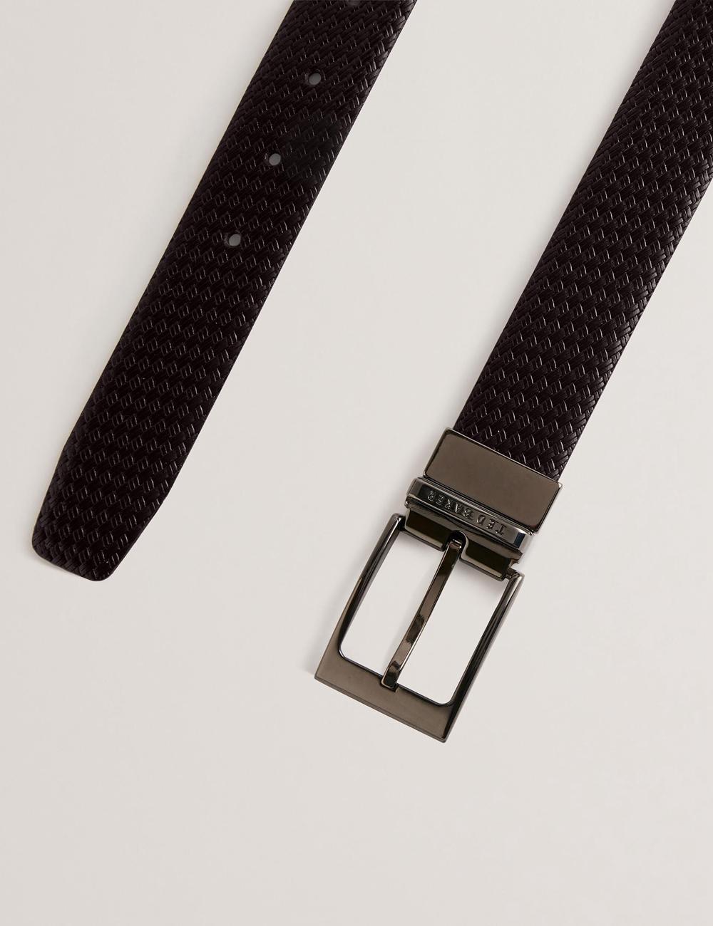 Brown Ted Baker WAIDE - Woven Texture Leather Men Belts | Ireland  9064-RHPDG