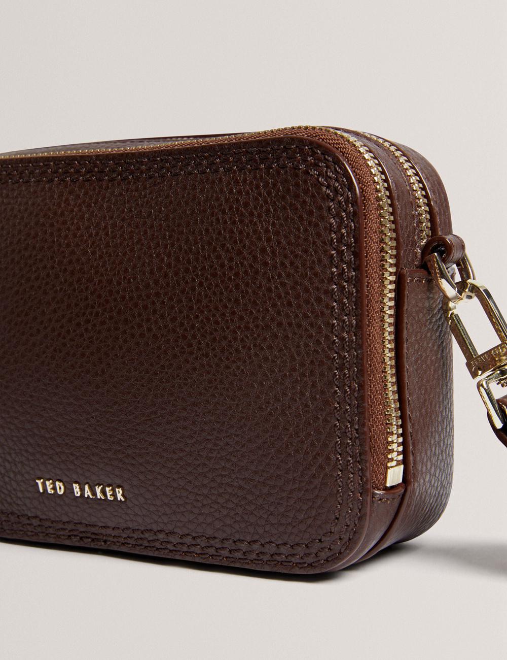 Brown Ted Baker WILLSA - Branded Webbing Mini Leather Camera Women Camera Bag | Ireland  1790-OPUIF
