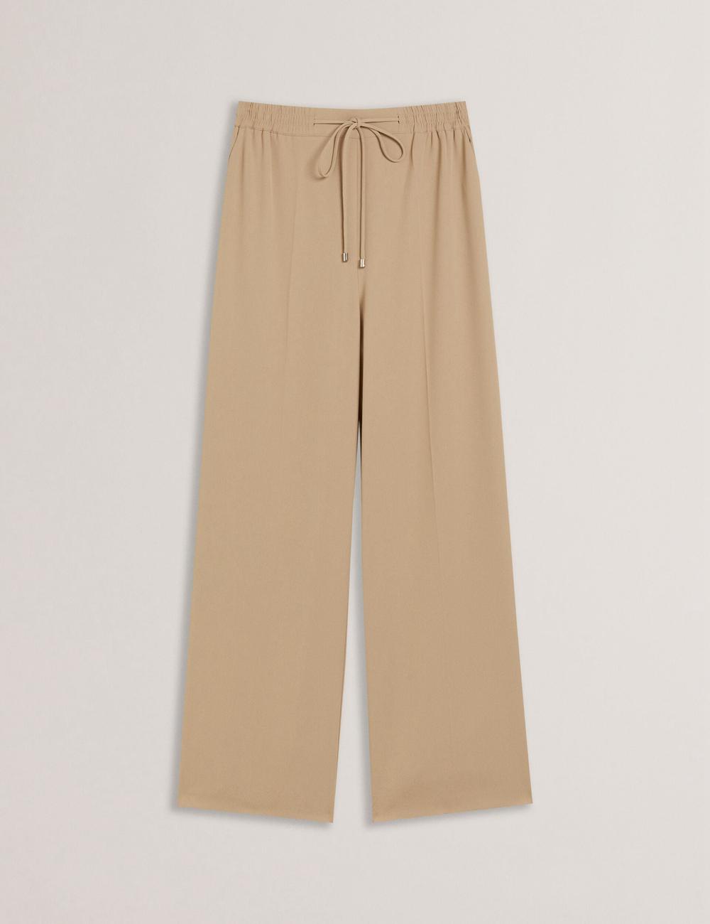 Camel Ted Baker LILIAAH - Wide Leg Tailored Smart Women Joggers | Ireland  3426-KIETD
