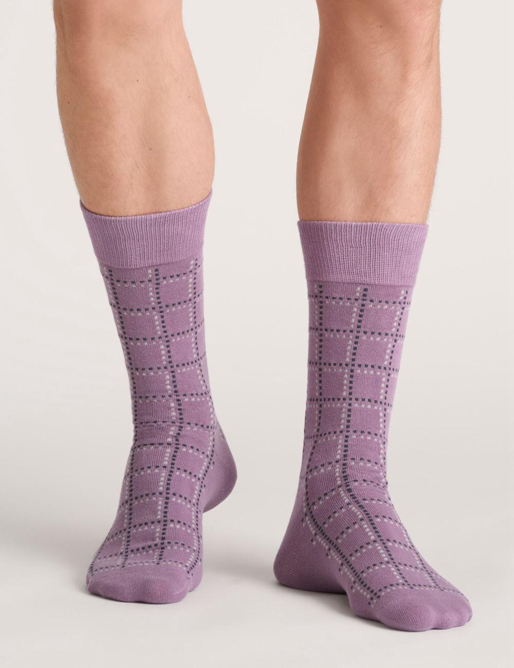 Dark Green Ted Baker 3 Pack Geometric Check Crew Men Socks | Ireland  1095-UPHMG