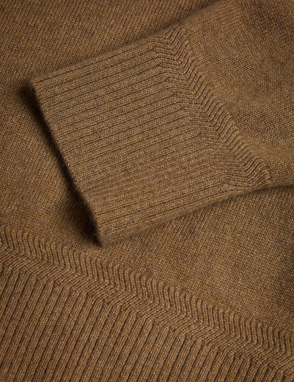 Dk-Brown Ted Baker KAROLT - Cashmere Knit Long Sleeve Top Men Jumpers | Ireland  3857-YCUHD