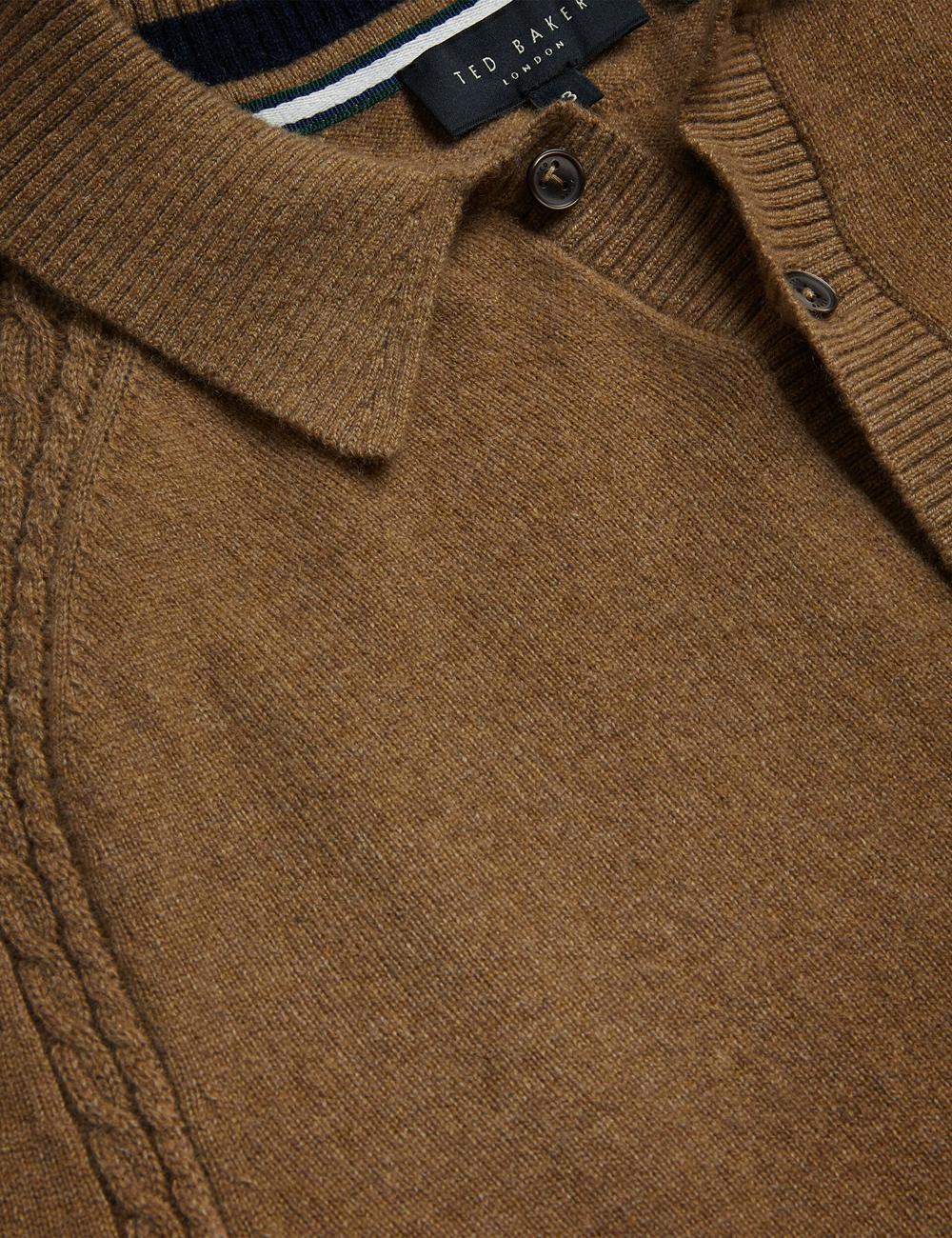 Dk-Brown Ted Baker KAROLT - Cashmere Knit Long Sleeve Top Men Jumpers | Ireland  3857-YCUHD