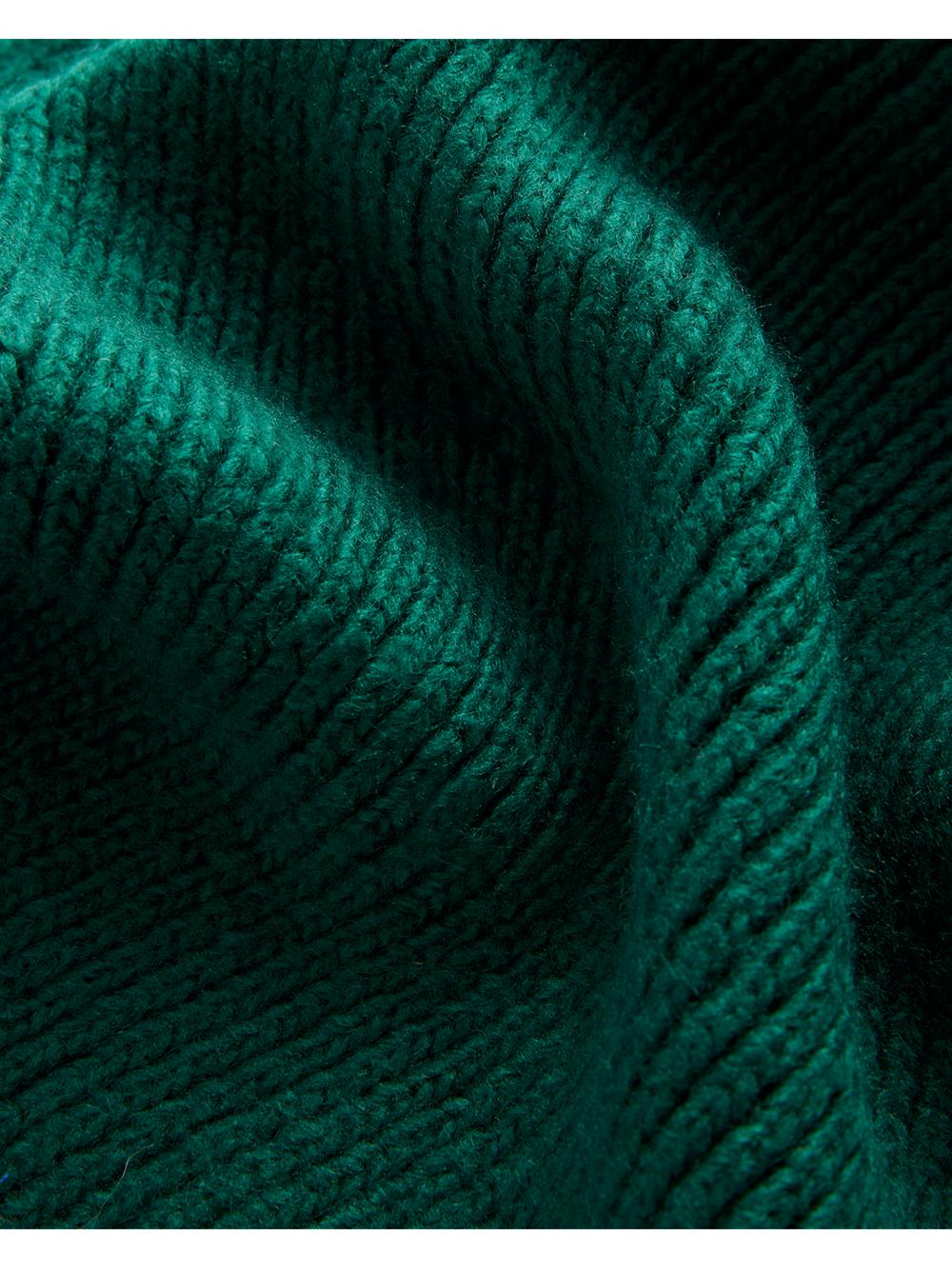 Dk-Green Ted Baker LIDIIES - Ribbed Wool Blend Knitted Women Scarves | Ireland  8130-NHIVO