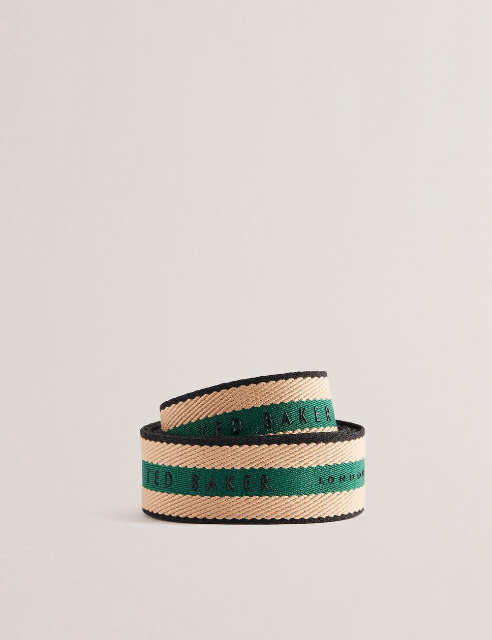 Dk-Green Ted Baker WEBBII - Branded Webbing Detachable Women Bag Straps | Ireland  1864-KSRBP