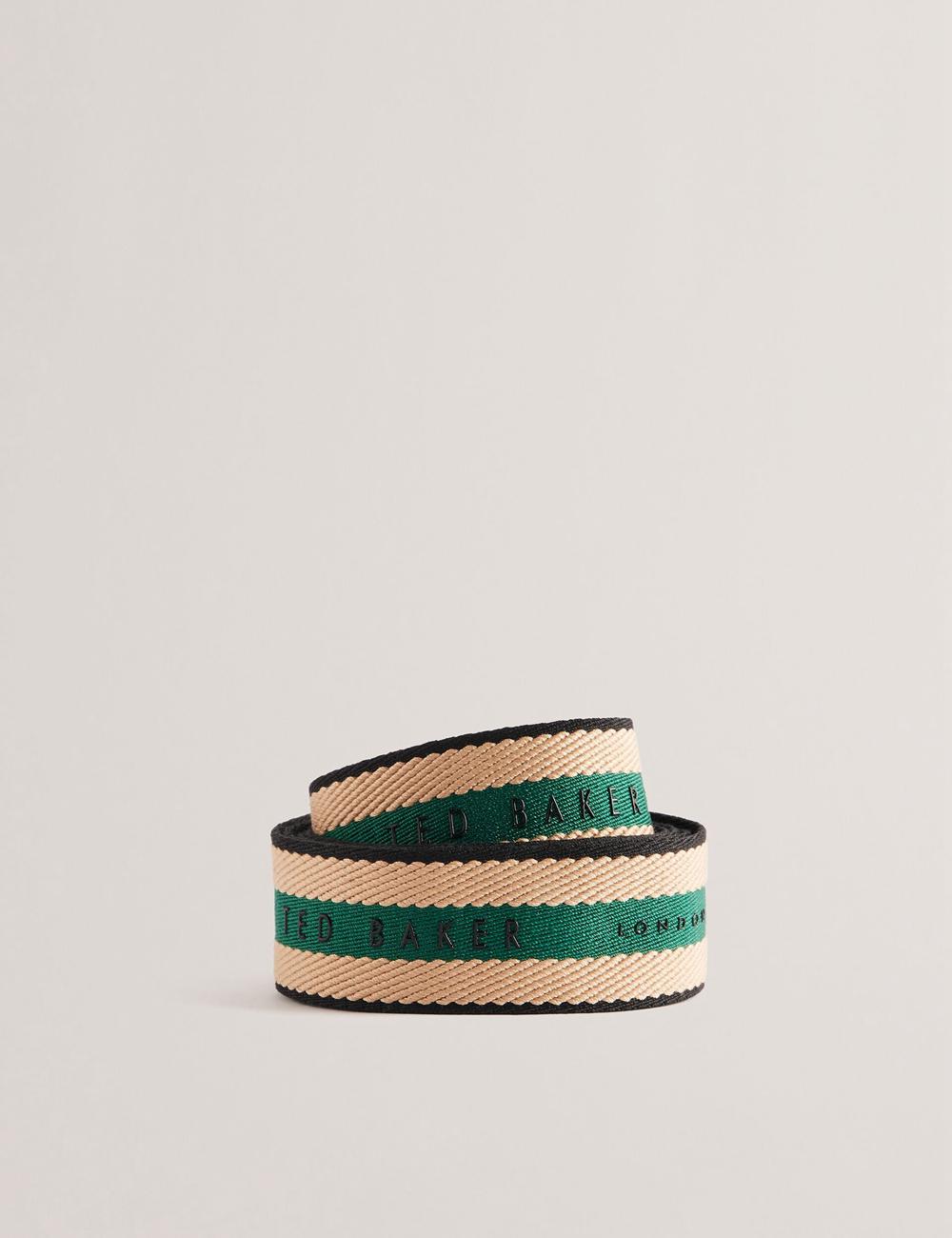 Dk-Green Ted Baker WEBBII - Branded Webbing Detachable Women Bag Straps | Ireland  1864-KSRBP