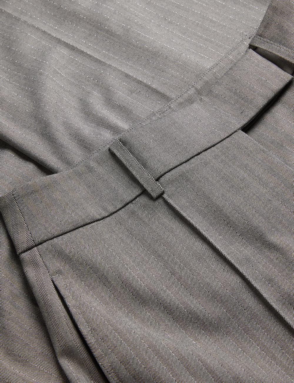 Dk-Grey Ted Baker KOAT - Herringbone Wide Leg Tailored Women Trousers | Ireland  6150-CTUQW