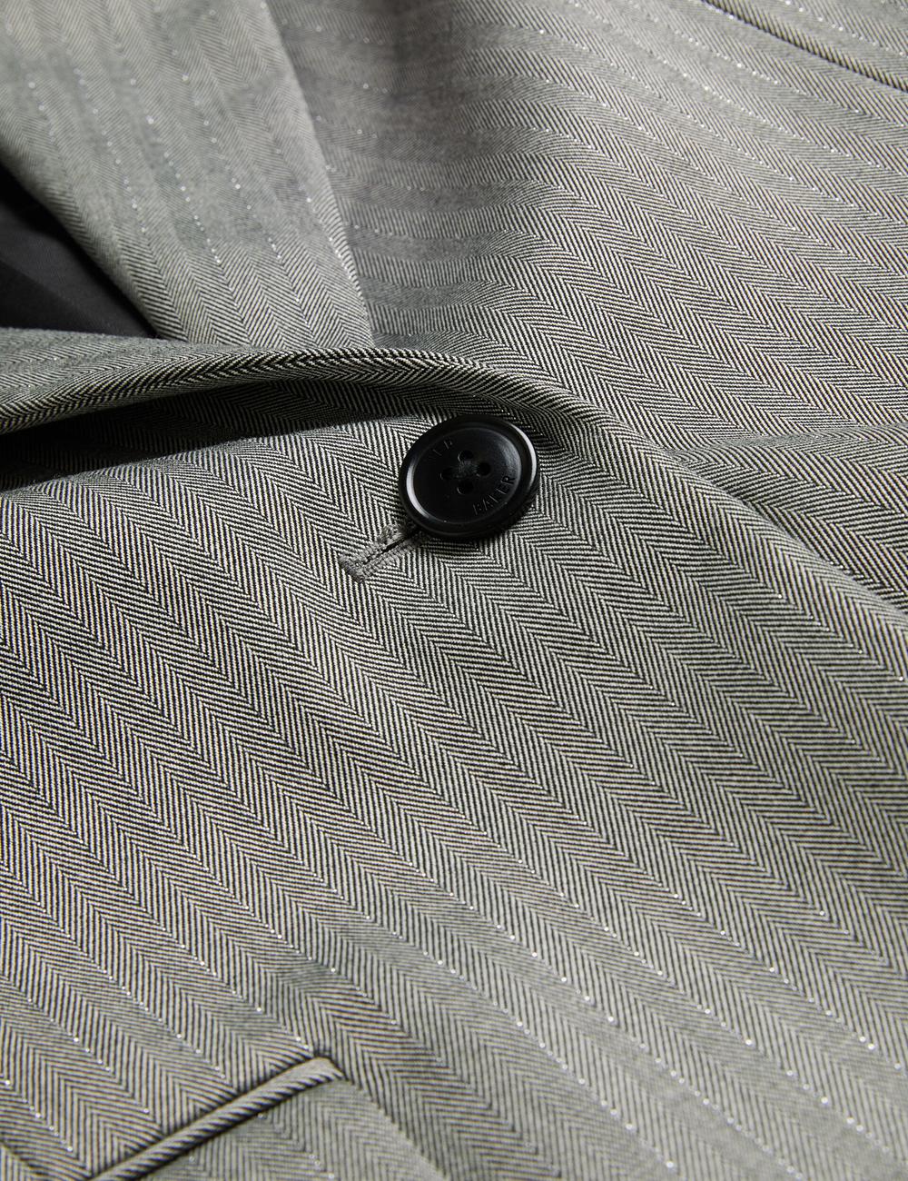 Dk-Grey Ted Baker KOA - Oversized Herringbone Single Breasted Women Blazers | Ireland  4371-TOQYR