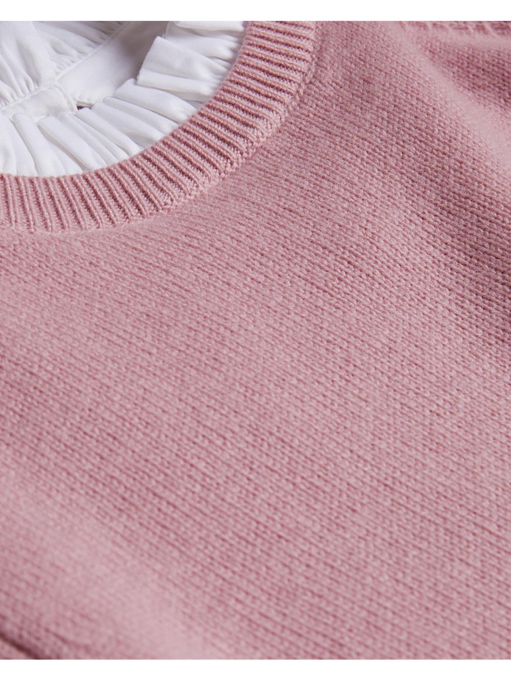 Dusky-Pink Ted Baker LISSIAH - Bobble Detail Shirt Hem Knitted Women Jumpers | Ireland  3296-VMSUP
