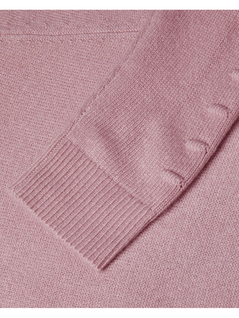 Dusky-Pink Ted Baker LISSIAH - Bobble Detail Shirt Hem Knitted Women Jumpers | Ireland  3296-VMSUP