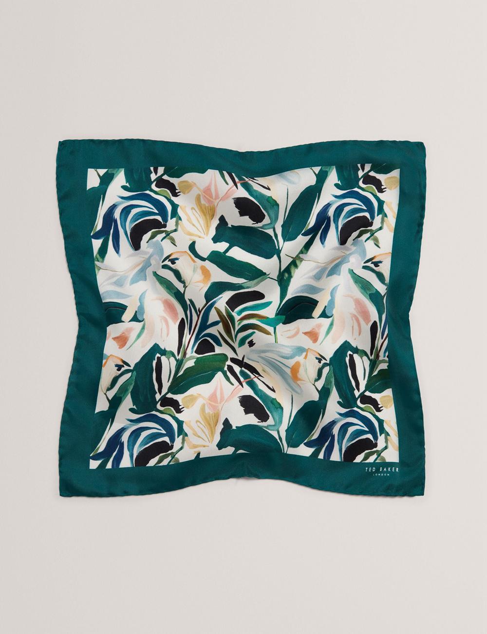 Ecru Ted Baker BOYTONP - Botanical Floral Silk Pocket Men Pocket Squares | Ireland  3246-NUMFC