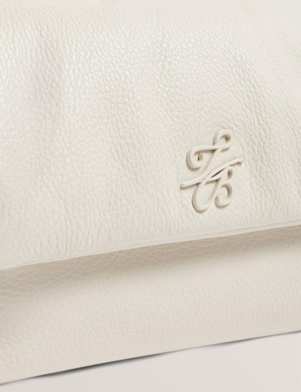 Ecru Ted Baker MARRISA - Padded Leather Fold Over Women Crossbody Bags | Ireland  8473-ITGUN
