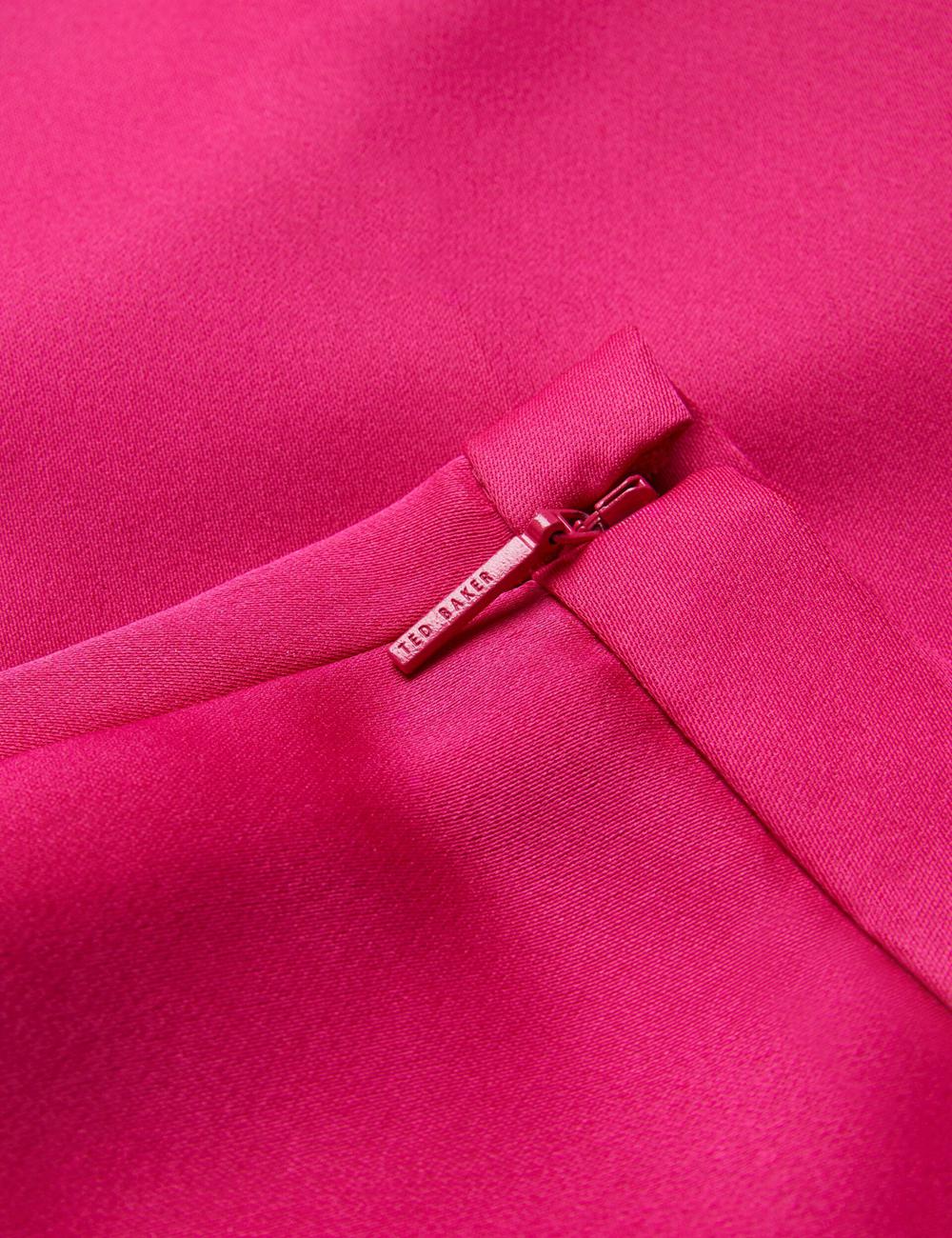 Fuchsia Ted Baker AKENIT - Satin Tailored Slim Leg Women Trousers | Ireland  3478-GILEA