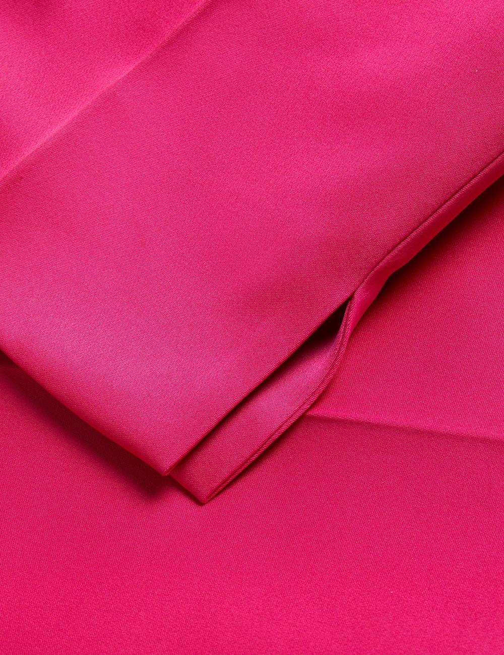 Fuchsia Ted Baker AKENIT - Satin Tailored Slim Leg Women Trousers | Ireland  3478-GILEA
