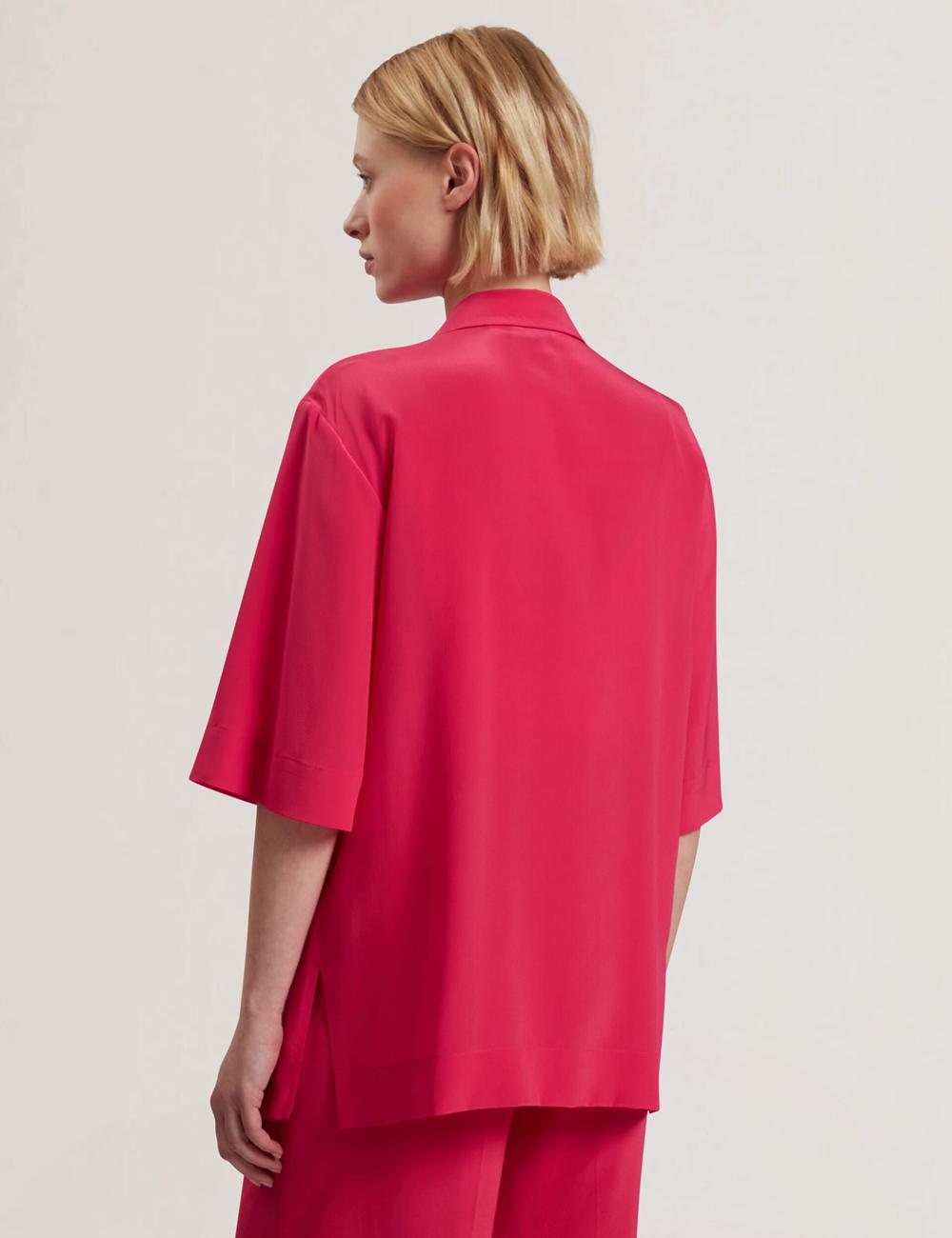 Fuchsia Ted Baker CARLOE - Silk Short Sleeve Women Blazers | Ireland  4689-XEAPO