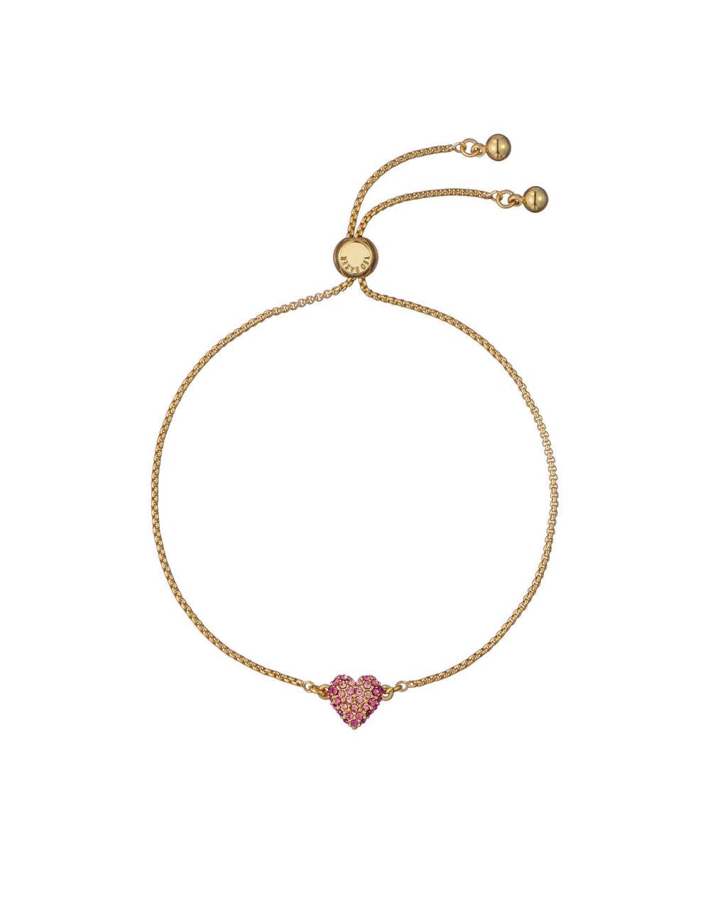 Gold Ted Baker ADORIA - Mini Crystal Heart Adjustable Women Bracelets | Ireland  2163-LZSVQ