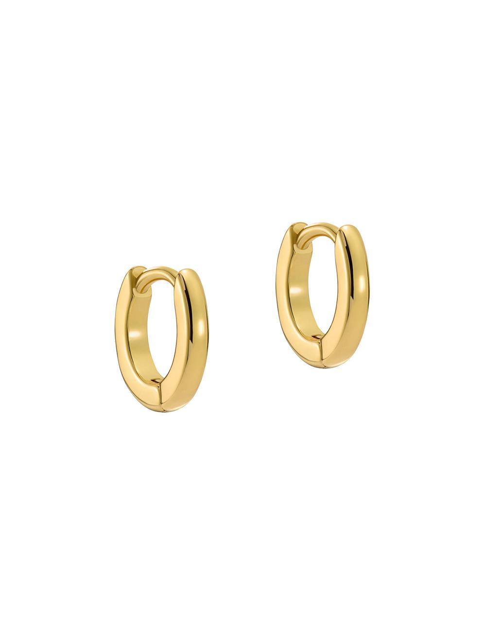 Gold Ted Baker CRISETE - Engraved Logo Huggie Hoop Women Earrings | Ireland  3712-YLSMU