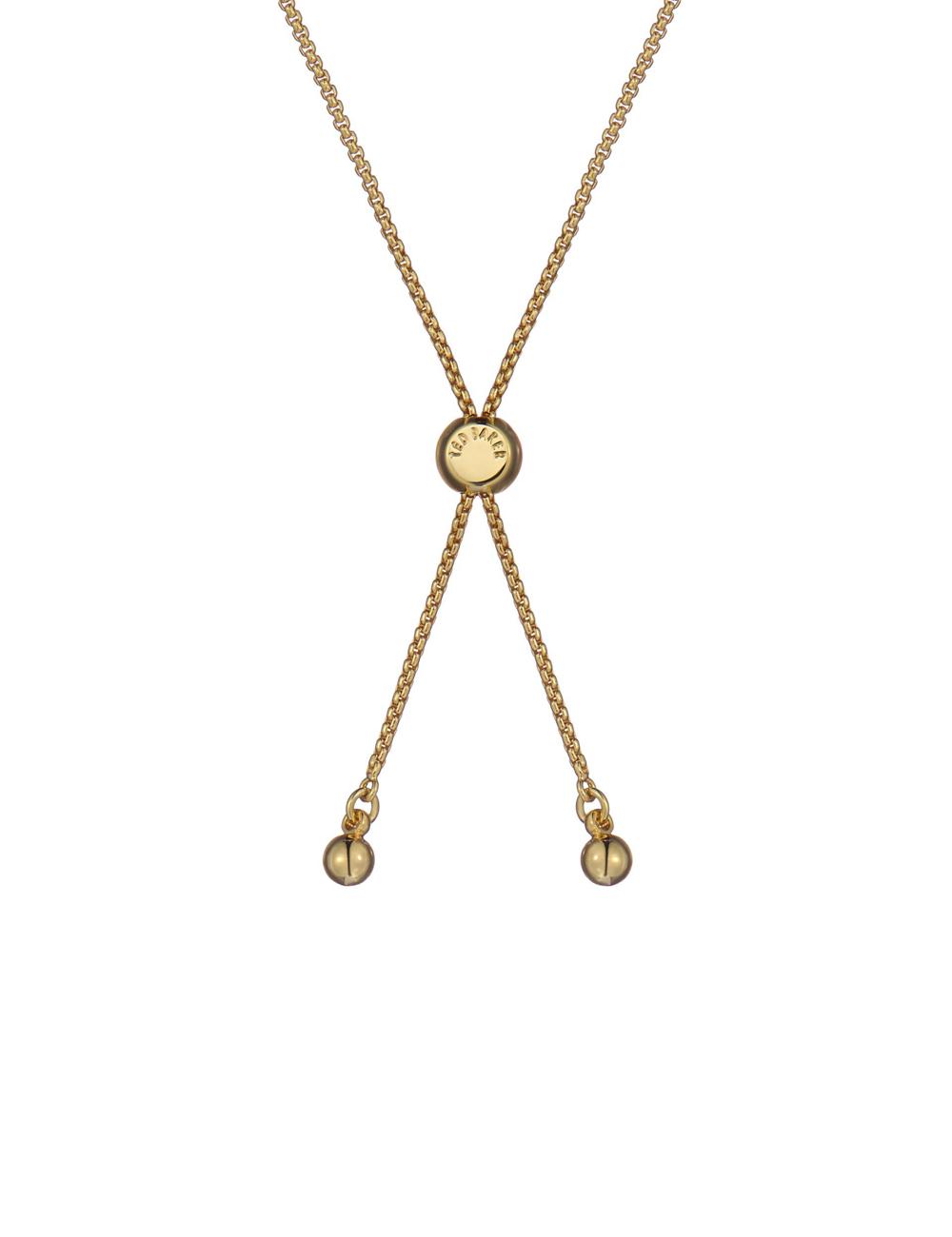 Gold Ted Baker FLORIE - Pearl Flower Adjustable Chain Women Bracelets | Ireland  5926-YVRXI