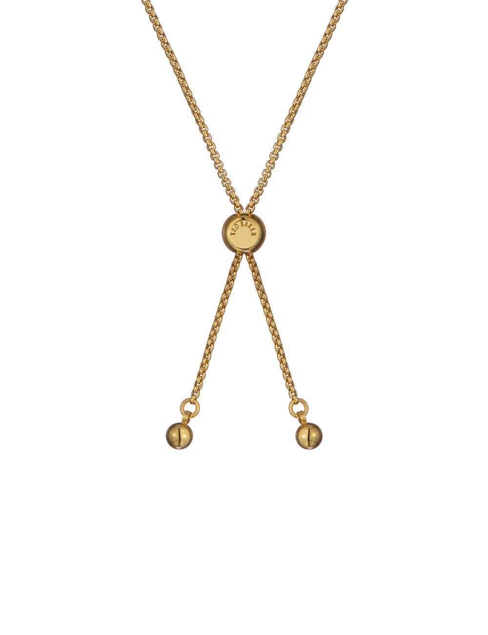 Gold Ted Baker FLORINA - Crystal Flower Adjustable Women Bracelets | Ireland  9536-SXRDG