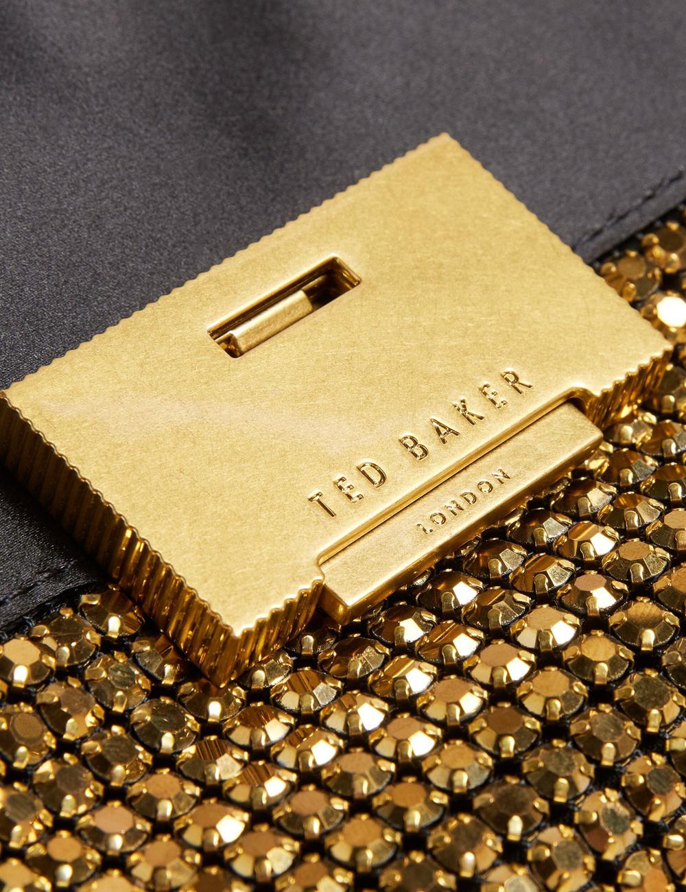 Gold Ted Baker GLITERS - Crystal Embellished Mini Women Crossbody Bags | Ireland  2360-OCRXZ