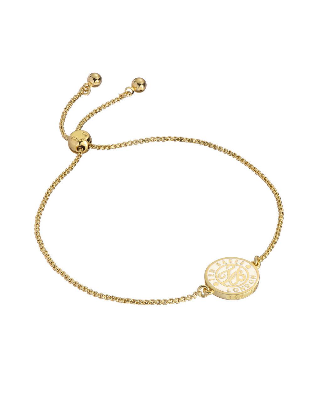 Gold Ted Baker MONELLE - Monogram Logo Coin Adjustable Women Bracelets | Ireland  2039-KDWIB