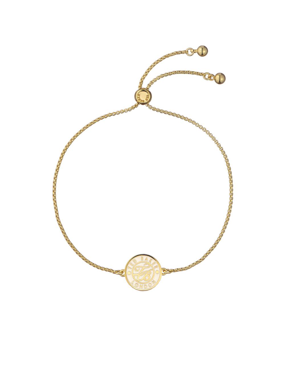 Gold Ted Baker MONELLE - Monogram Logo Coin Adjustable Women Bracelets | Ireland  2039-KDWIB