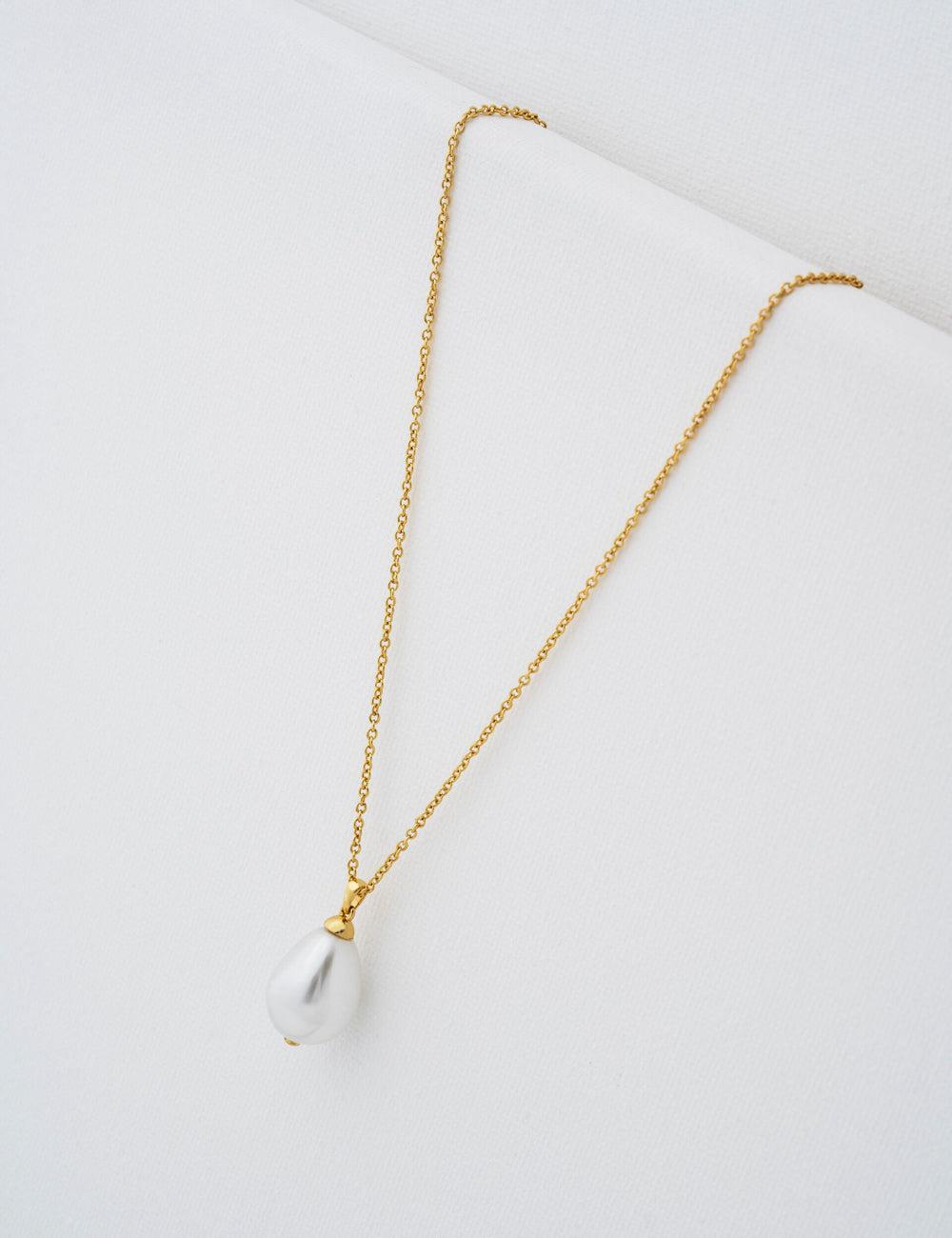 Gold Ted Baker PARMLIA - Pearl Drop Pendant Women Necklaces | Ireland  1925-PAKZM
