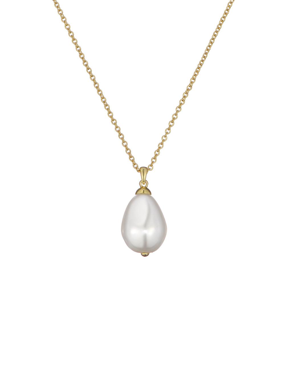 Gold Ted Baker PARMLIA - Pearl Drop Pendant Women Necklaces | Ireland  1925-PAKZM